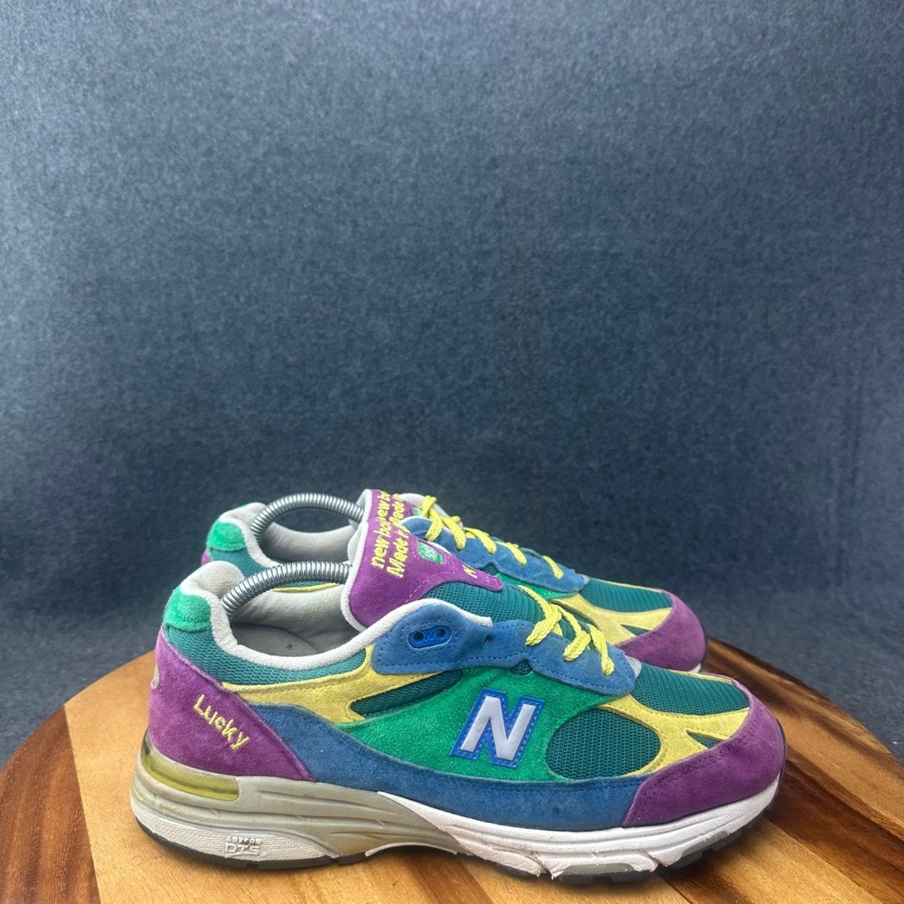 New Balance 993 Womens 10B Heritage Classic "Lucky" US993W1 Green Purple Yellow